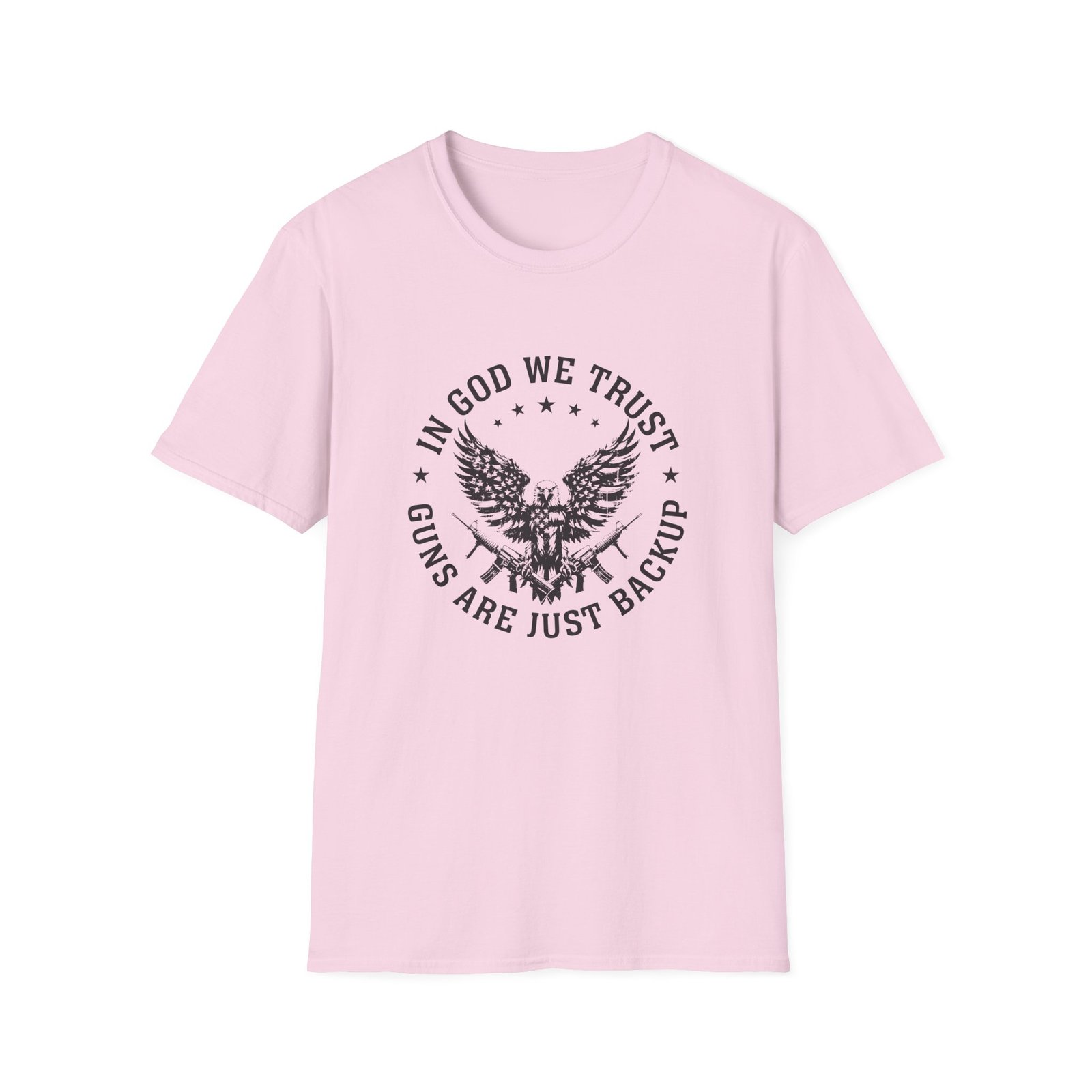 In God We Trust, Guns Are Just Backup Tee - Image 9