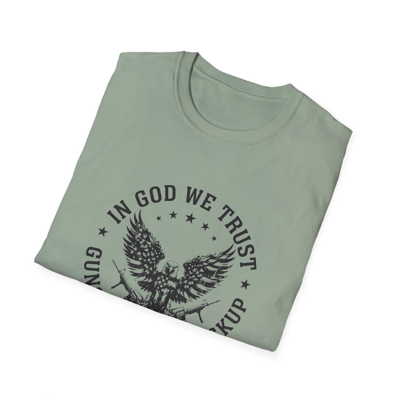 In God We Trust, Guns Are Just Backup Tee - Image 6