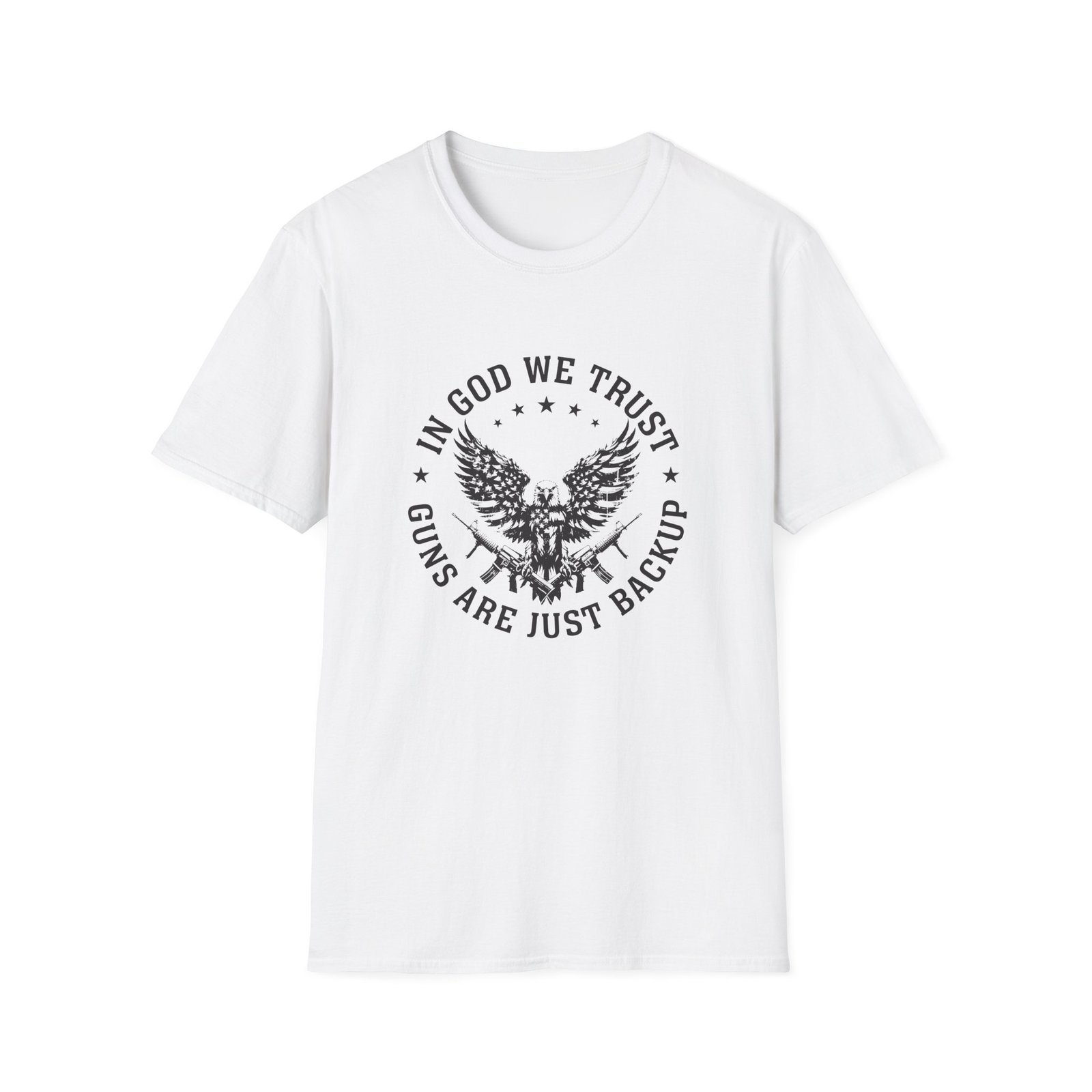 In God We Trust, Guns Are Just Backup Tee - Image 3