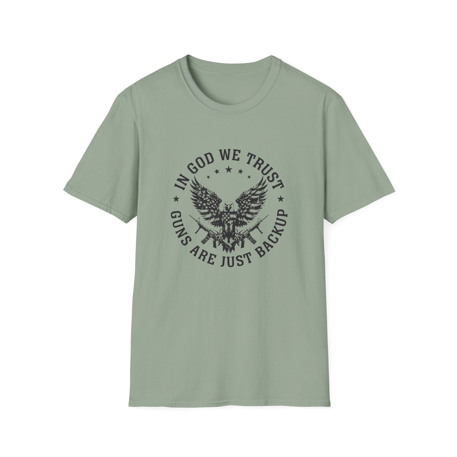 In God We Trust, Guns Are Just Backup Tee - Image 5