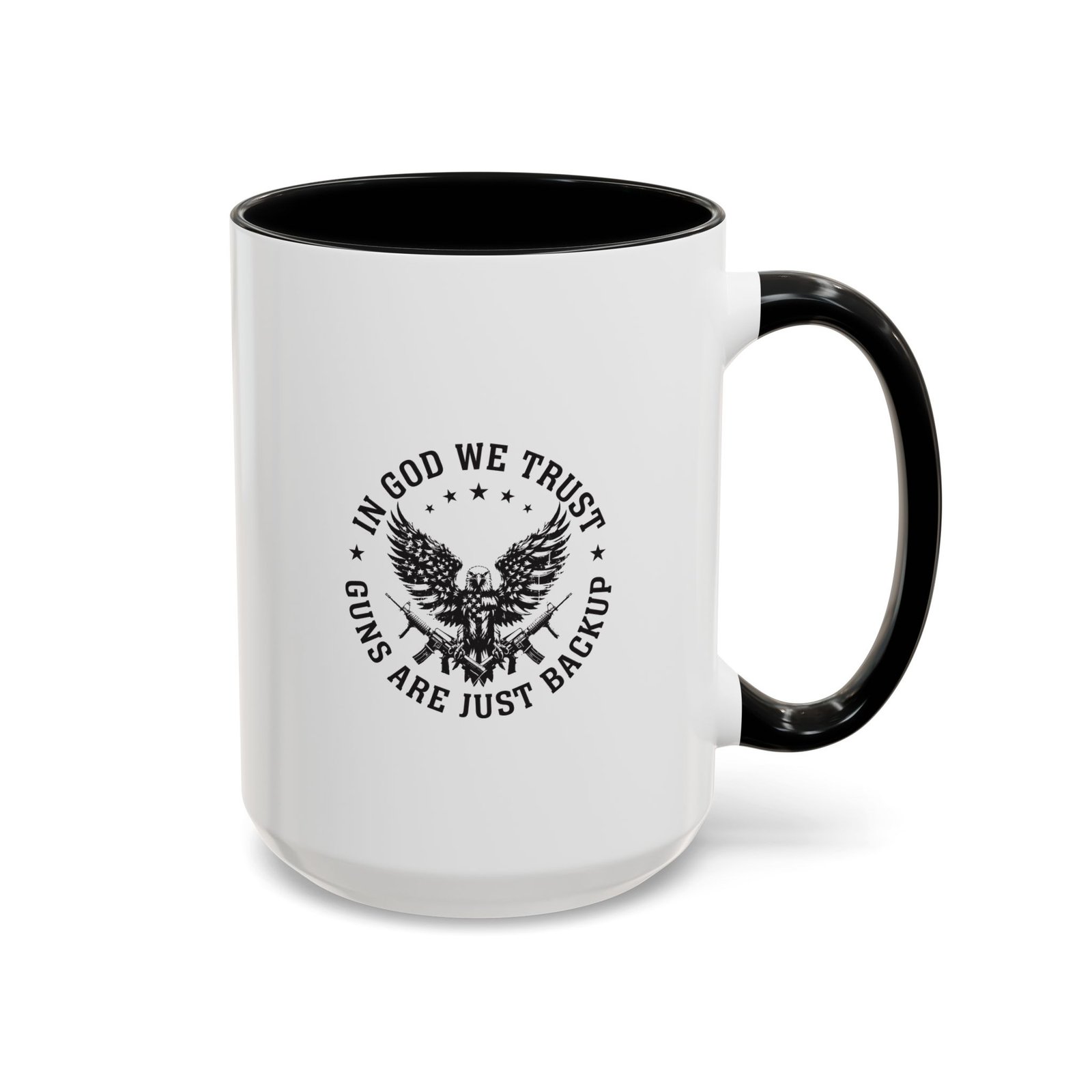 In God We Trust, Guns Are Just Backup Coffee Mug - Image 4