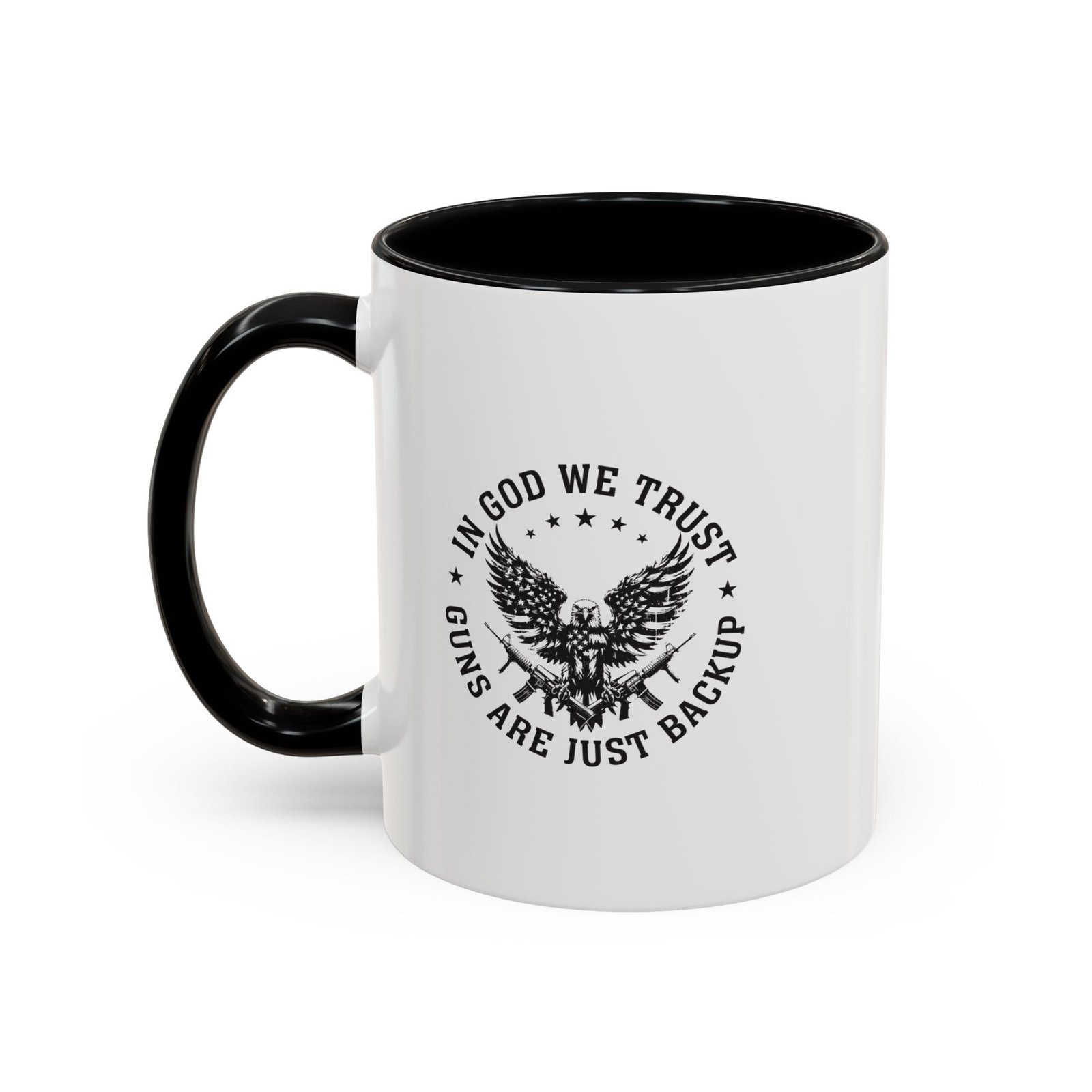 In God We Trust, Guns Are Just Backup Coffee Mug - Image 2
